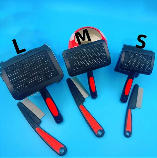 Pet Grooming Brush & Comb — 2 in 1
