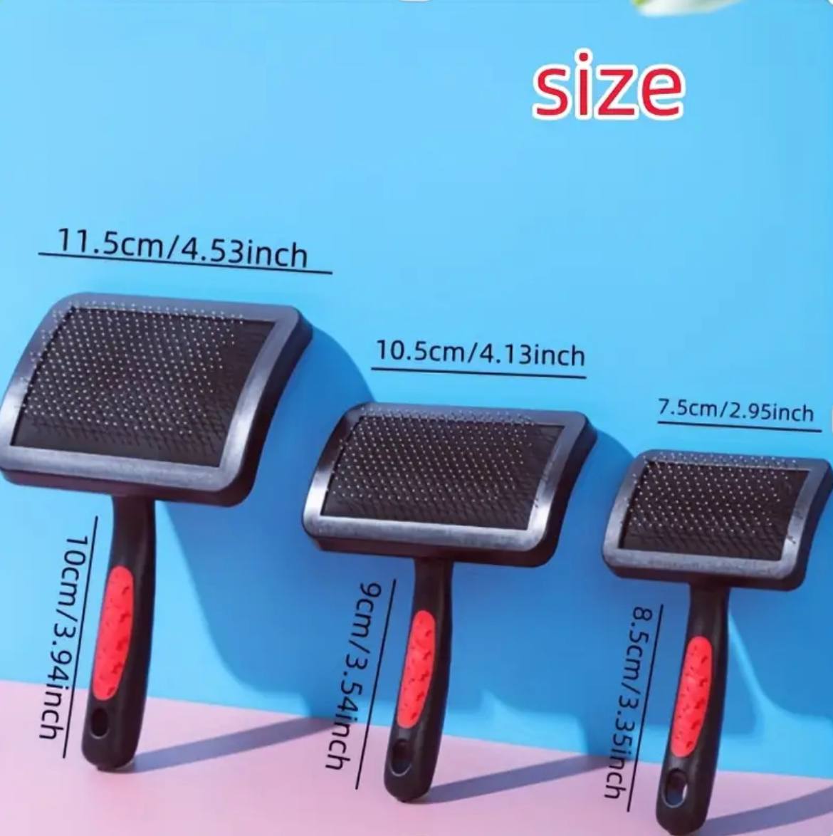 Pet Grooming Brush & Comb — 2 in 1