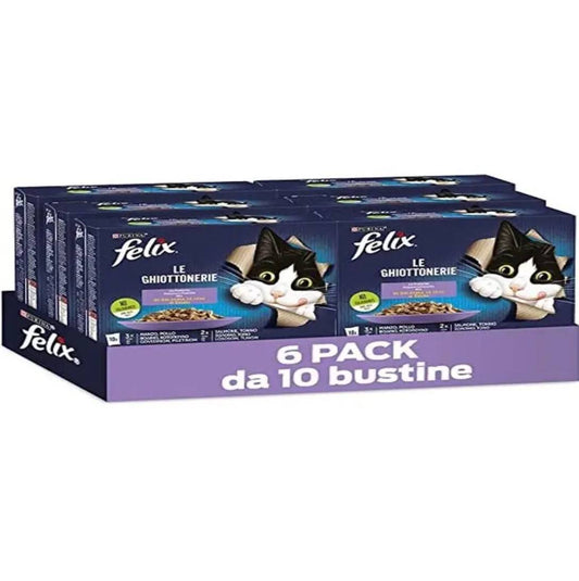 Purina Felix Le Ghiottonerie — Meat & Fish Selection (6×10 pouches)